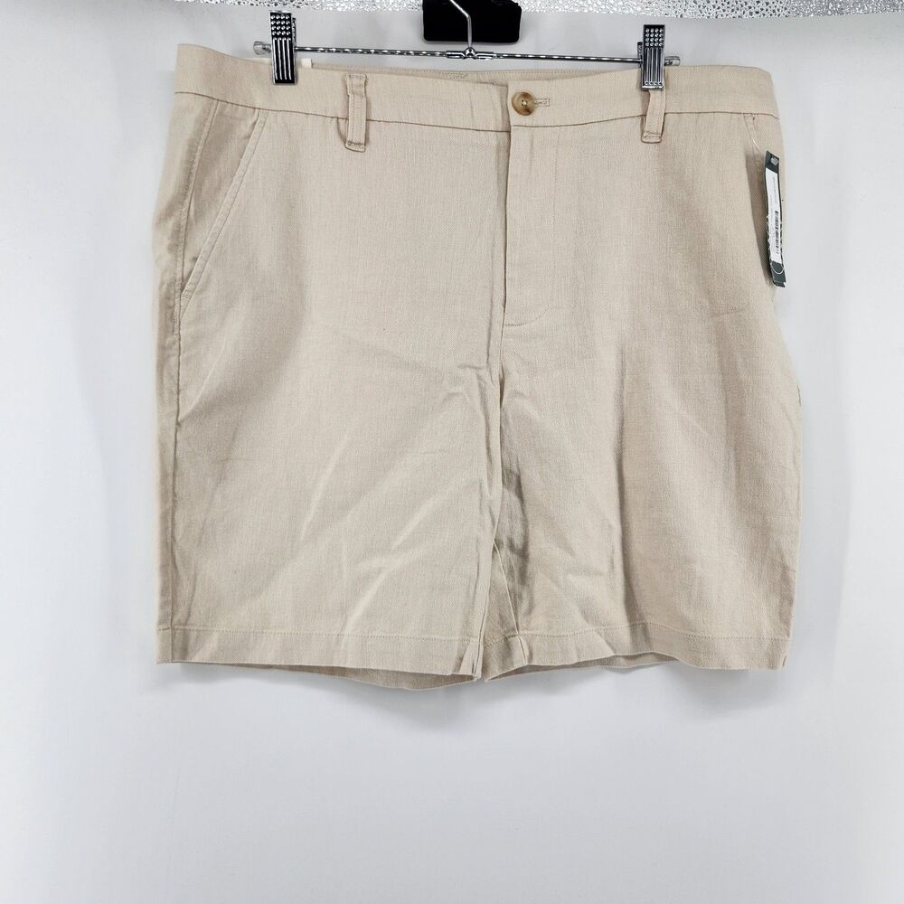 Hawker‎ Rye Khaki Size 35 Refined Linen 9" Inseam Trouser Short NWT